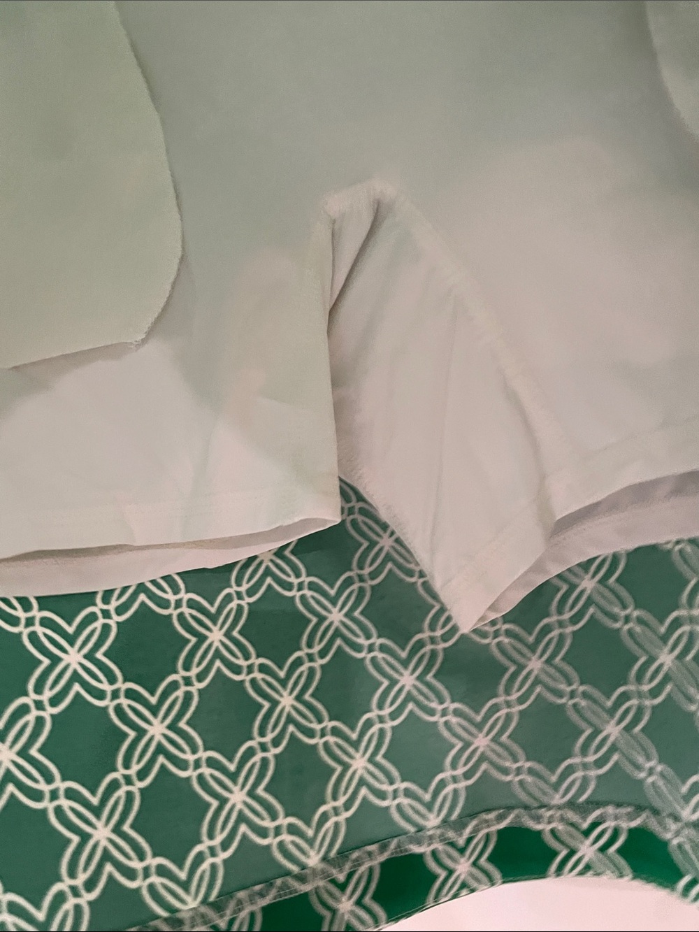 Lilly Pulitzer Green Mini Skirt with White Geometric Print - Picture 5 of 7